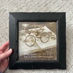Black Rustic Picture Frame with Inspirational Quote